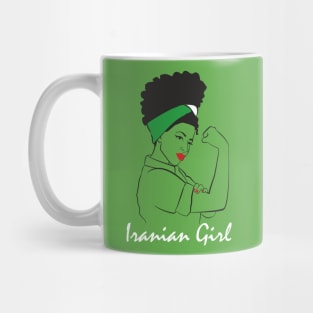 Iranian Girl Iran Woman Persian Flag Mug